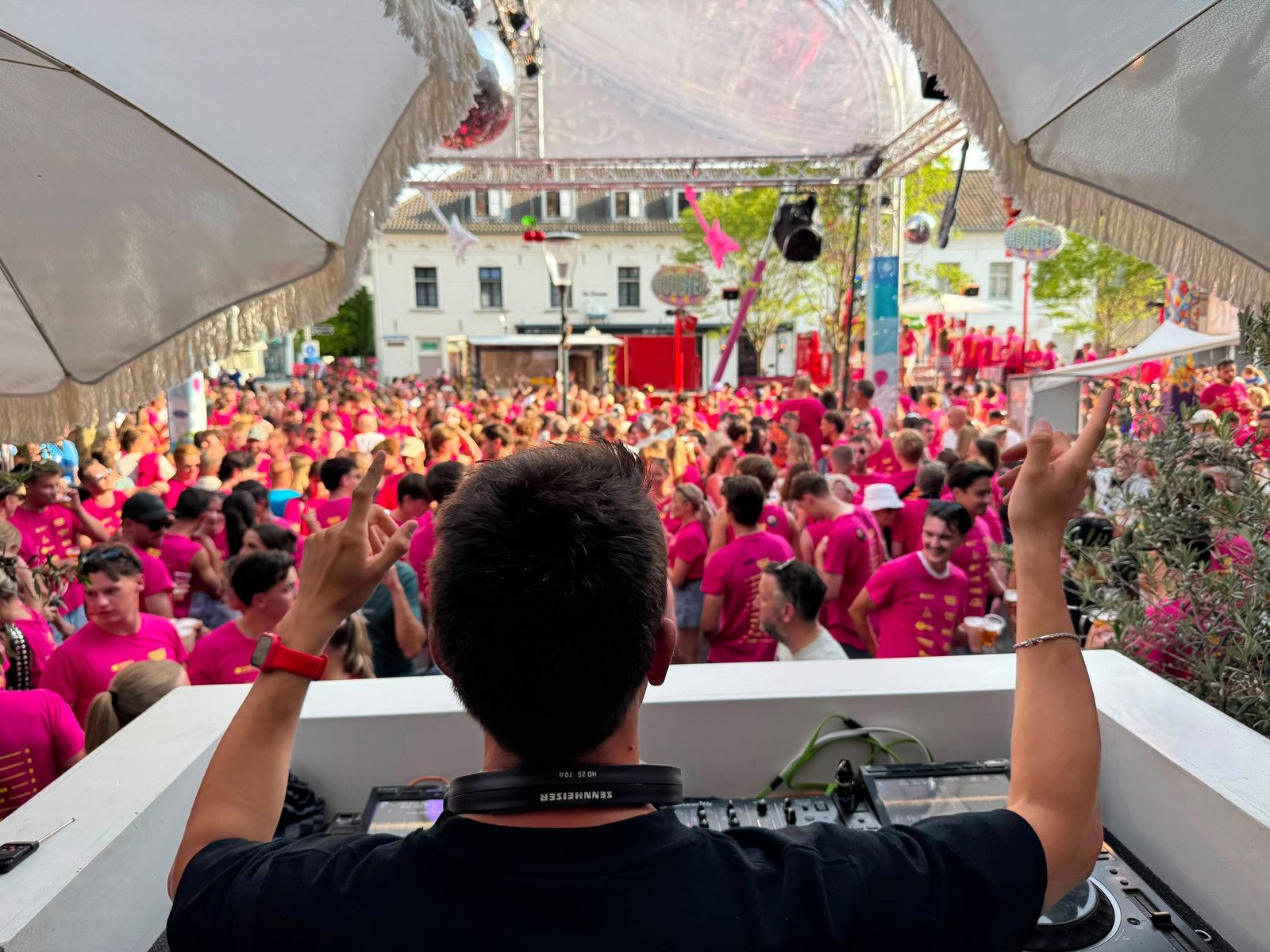 Bassball performing to a packed crowd at Mi Amor Festival in Venray, Netherlands